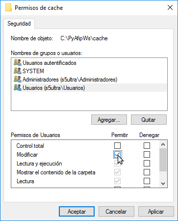 Editar Permisos de Seguridad en Windows 10 (modificar)