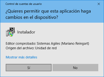 Firma Digital de instaladores (Editor Comprobado) -captura de pantalla Windows 10-