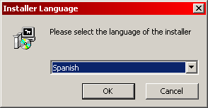 Instalador: seleccionar idioma